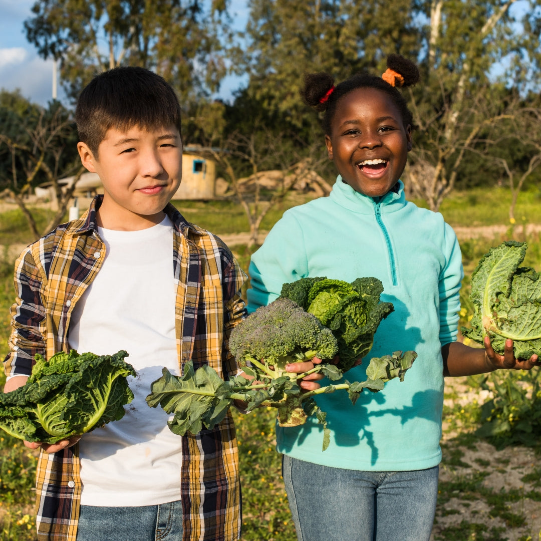 Children gardening