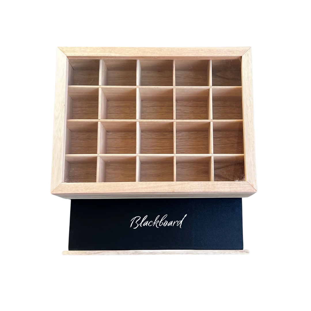 Loose Parts Storage Box with Blackboard Tray