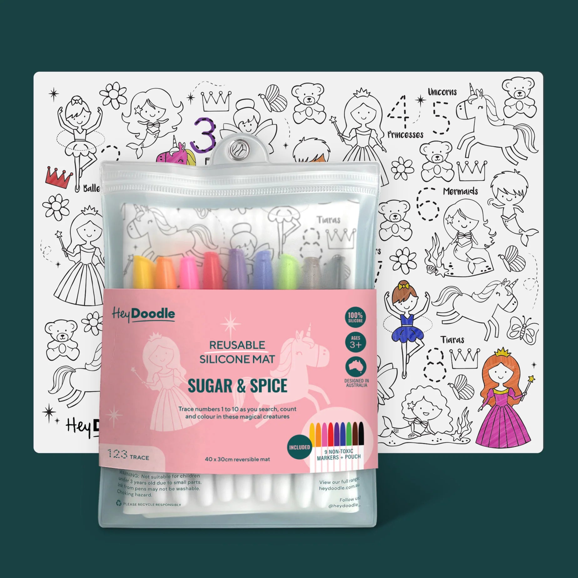 Hey Doodle - Sugar &amp; Spice Colouring Mat
