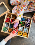 Loose Parts Storage Box with Blackboard Tray