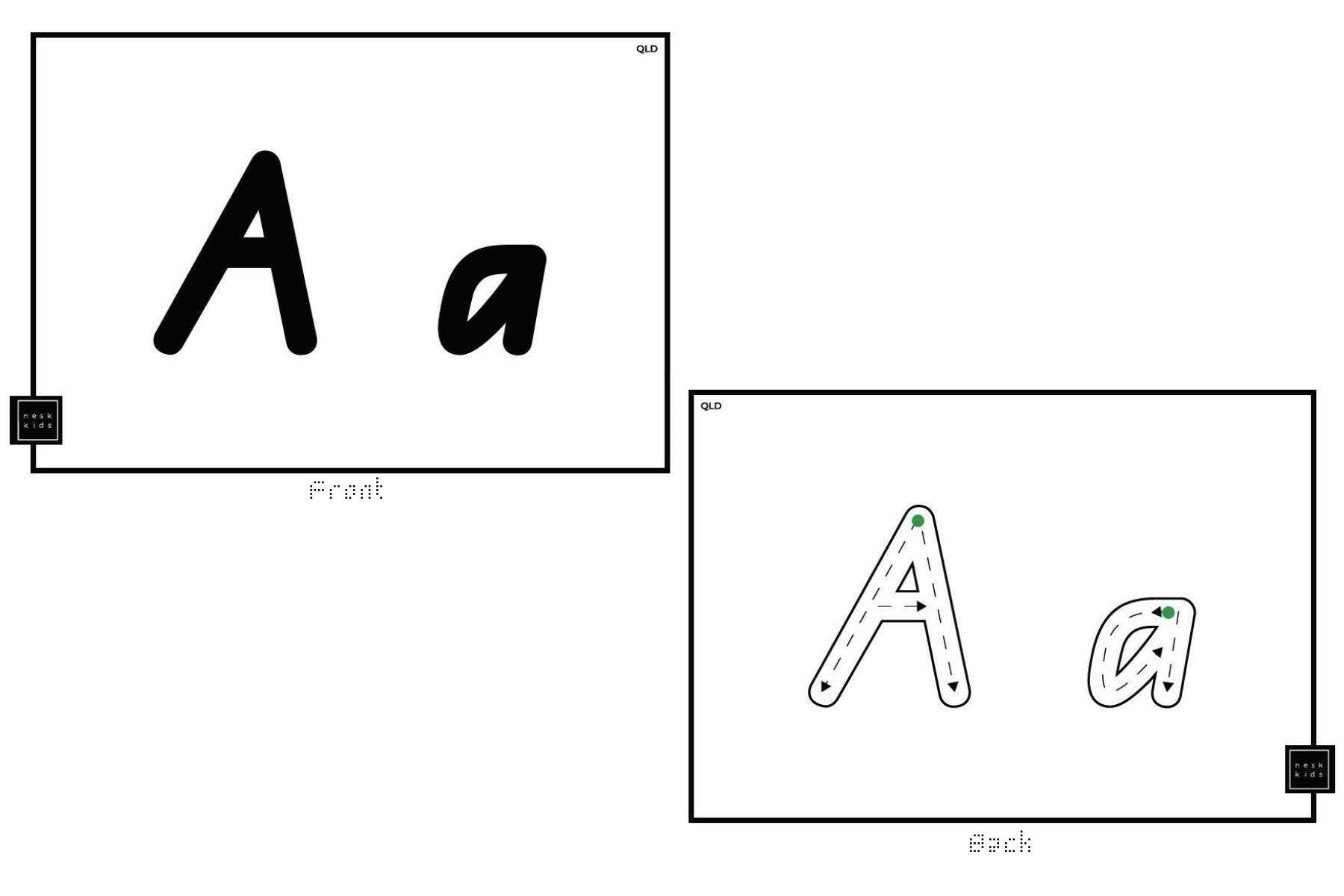 Nesk Kids Nesk Kids Australian School Font Alphabet Cards - QLD Educational