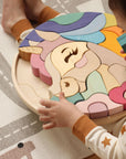 Skandico Toys Skandico Toys Unicorn Pastel Puzzle Wooden Toy