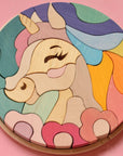 Skandico Toys Skandico Toys Unicorn Pastel Puzzle Wooden Toy