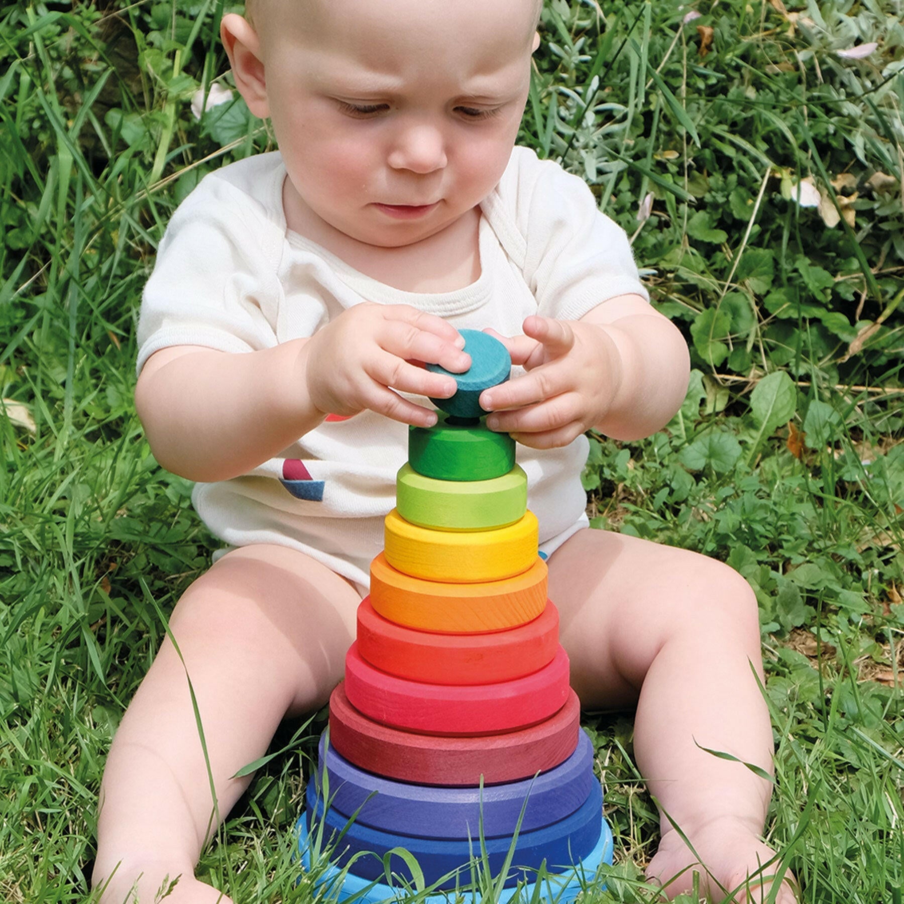 Grimms Conical Wooden Tower Rainbow