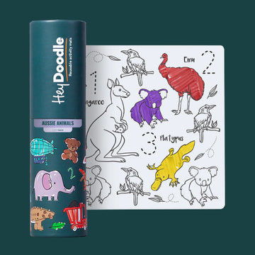 Hey Doodle - Aussie Animals Colouring Mini Mat