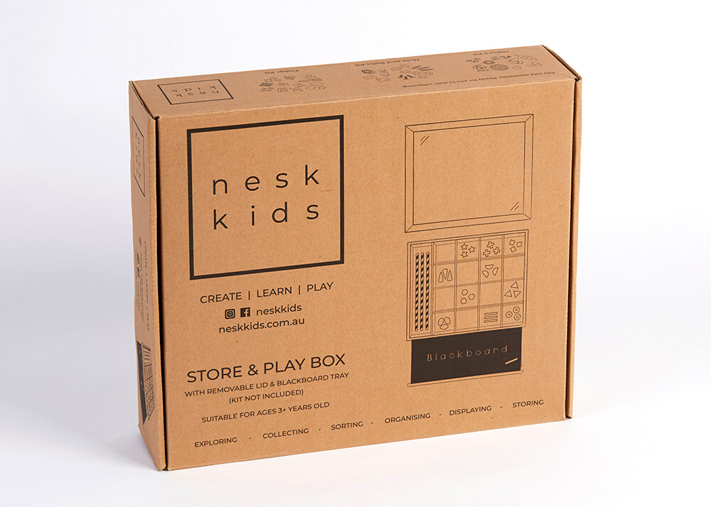 Store &amp; Play Box with Blackboard Tray