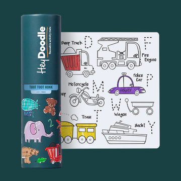 Hey Doodle - Toot Toot Honk (Mini Mat) Colouring Mat