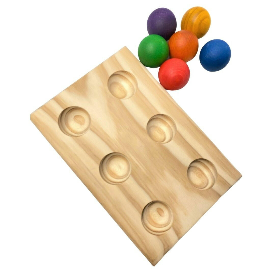 Nesk Kids Nesk Kids Wooden Ball Sorting Board Holder