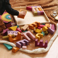 Skandico Toys Skandico Toys Castle Block Set Autumn Wooden Toy