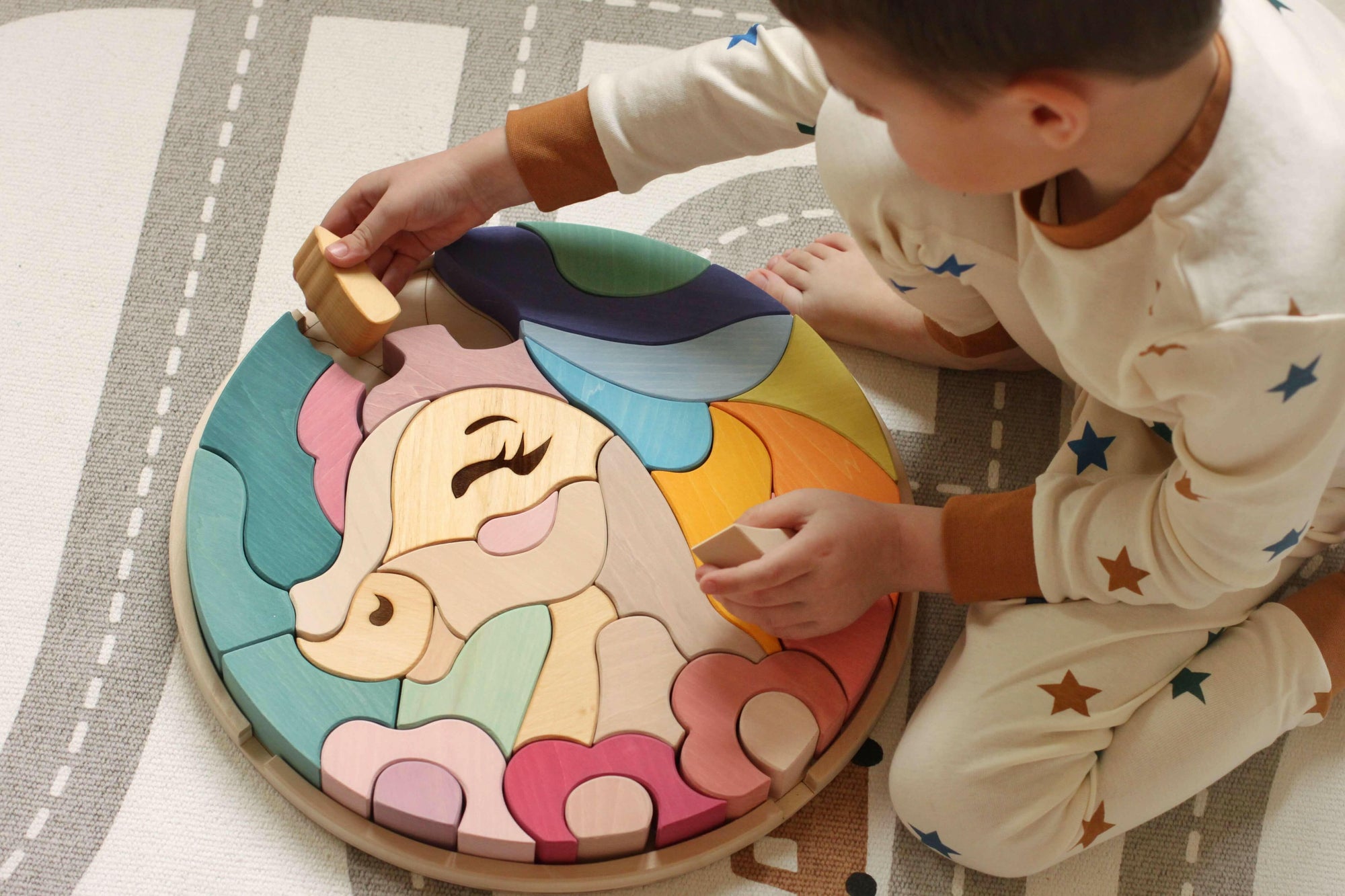 Skandico Toys Skandico Toys Unicorn Pastel Puzzle Wooden Toy