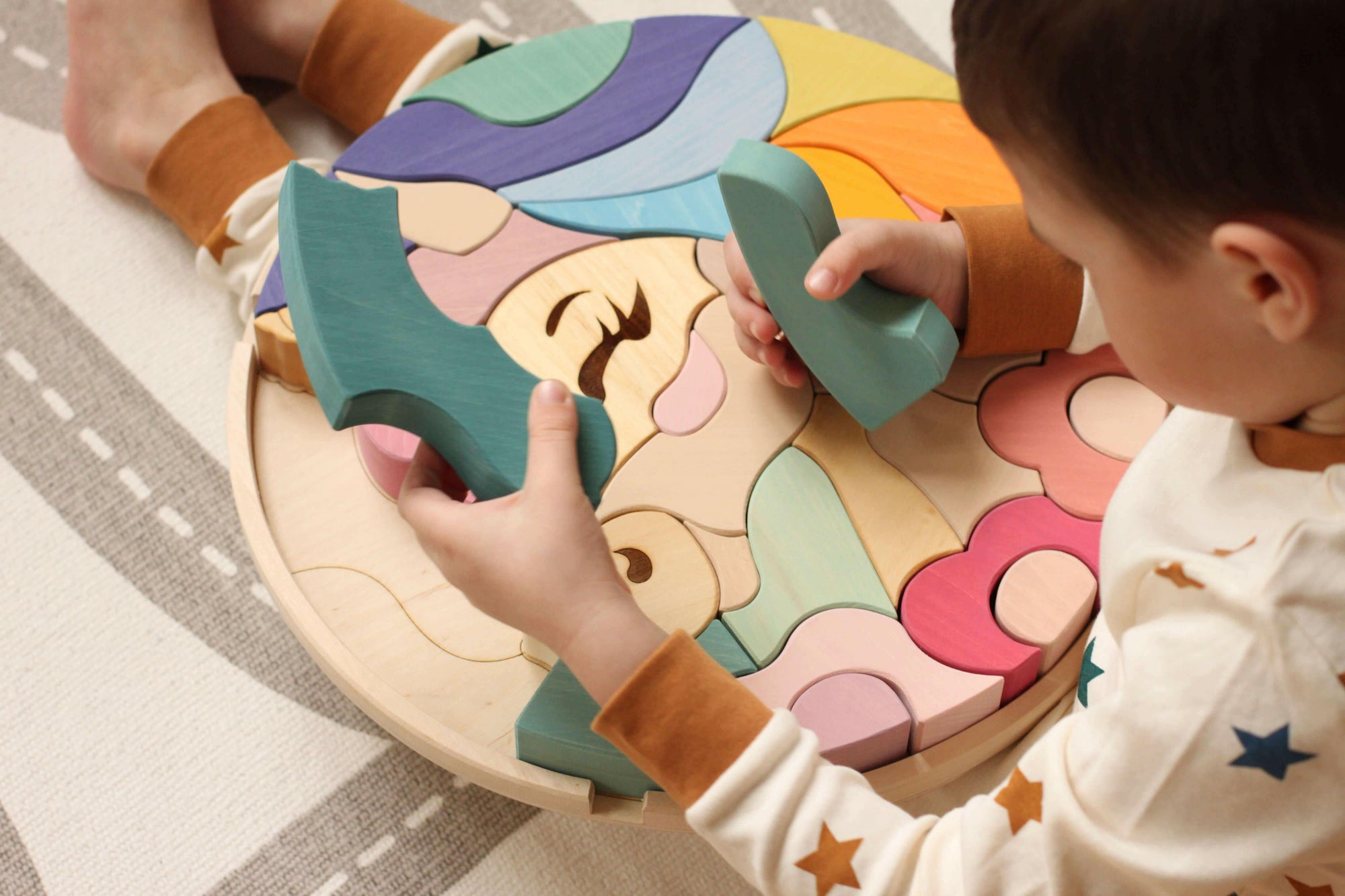 Skandico Toys Skandico Toys Unicorn Pastel Puzzle Wooden Toy