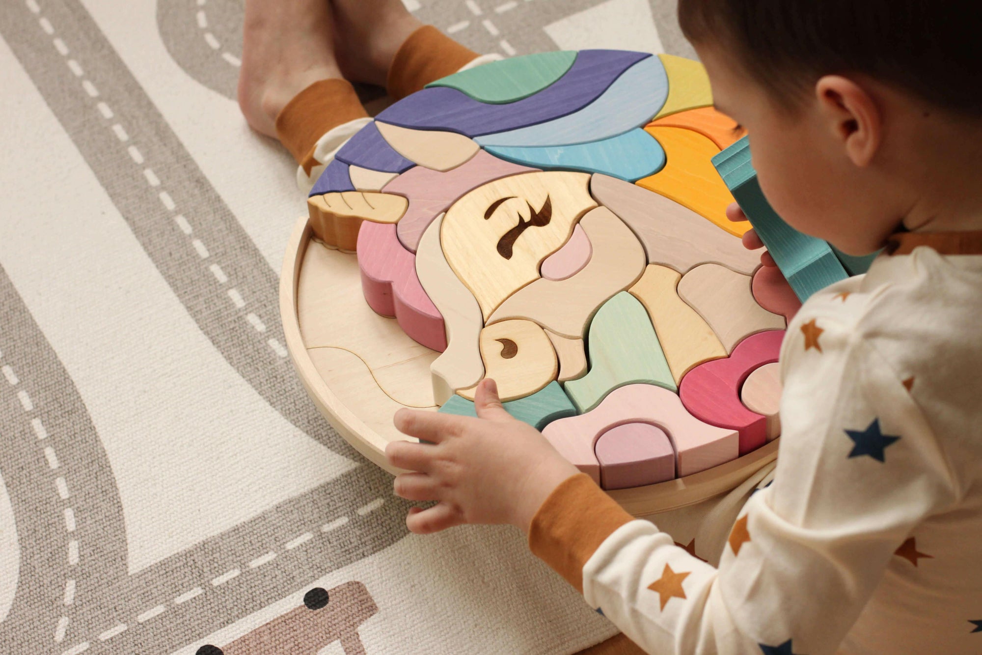 Skandico Toys Skandico Toys Unicorn Pastel Puzzle Wooden Toy
