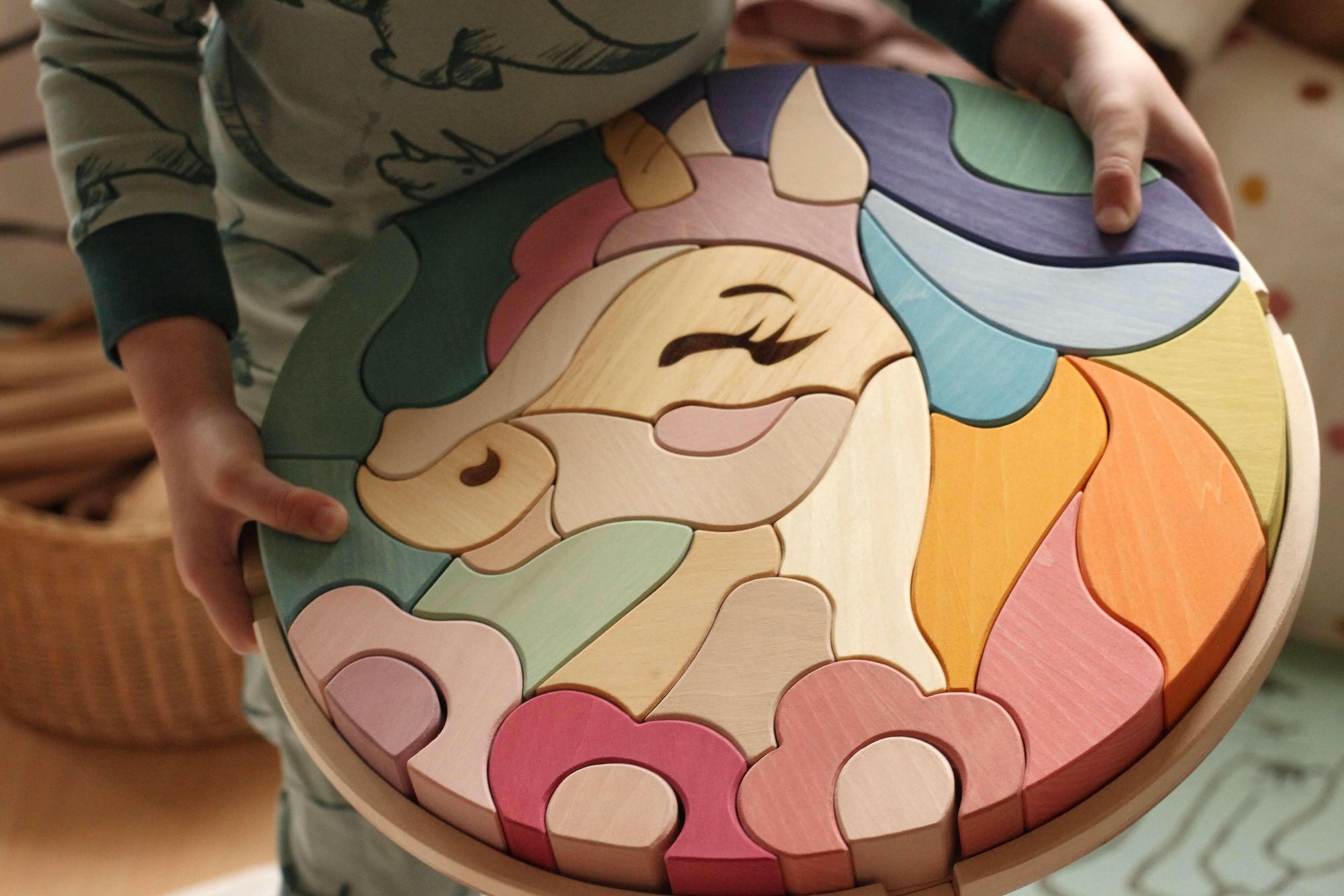 Skandico Toys Skandico Toys Unicorn Pastel Puzzle Wooden Toy